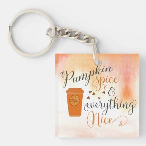 Burnt Orange Pumpkin Spice Keychain