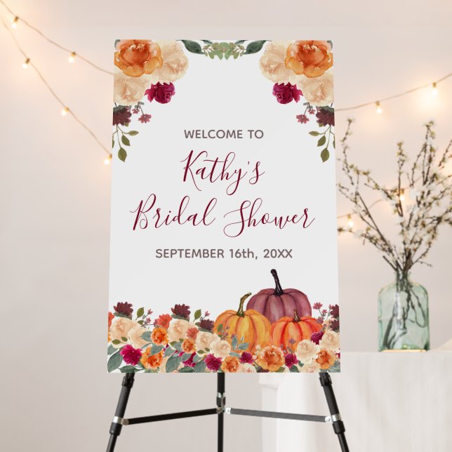 Burnt Orange Pumpkin Welcome Foam Board (In Situ (Stand))