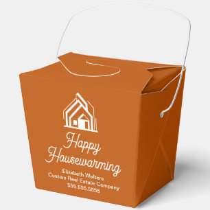 Burnt Orange Real Estate Company Custom Fortune Favor Boxes