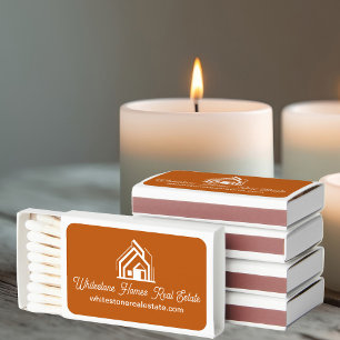 Burnt Orange Real Estate Company Custom Realtor Matchboxes