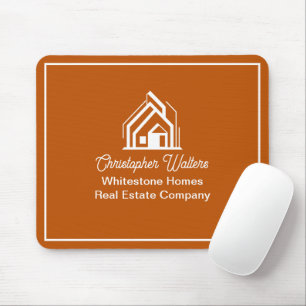 Burnt Orange Real Estate Company Custom Realtor Mouse Pad
