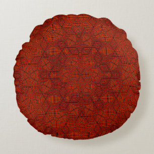 Burnt Orange Round Pillow