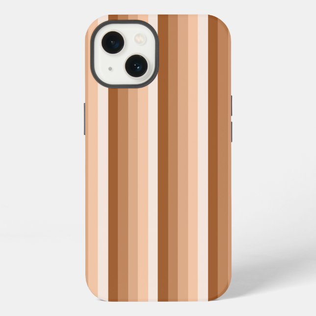 Burnt orange shadow stripes Case-Mate iPhone case (Back)