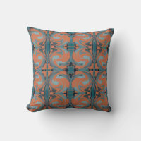 Burnt Orange Slate Seafoam Swirling Small Mosaics
