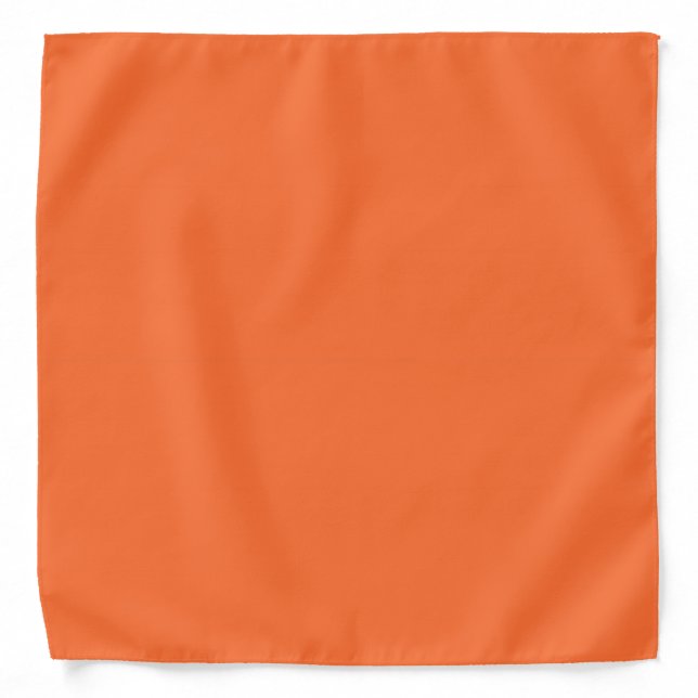 Burnt Orange Solid Color Bandana (Front)