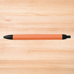 Burnt Orange Solid Color  Black Ink Pen