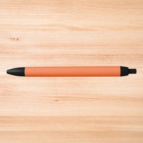 Burnt Orange Solid Color Black Ink Pen