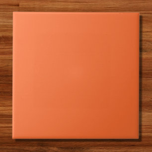Burnt Orange Solid Color Ceramic Tile