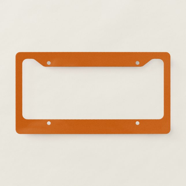Burnt Orange (solid color)  License Plate Frame (Front)