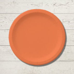 Burnt Orange Solid Color Paper Plates