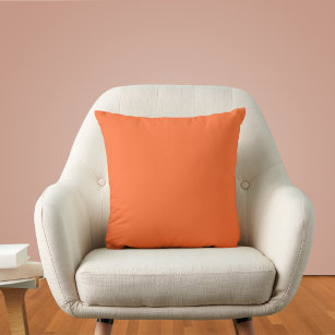 Burnt Orange Solid Color  Throw Pillow