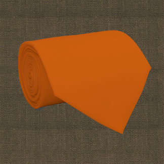 burnt orange solid color tie