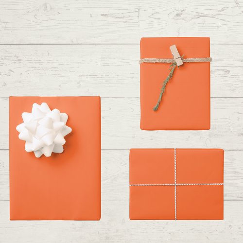 Burnt Orange Solid Color Wrapping Paper Sheets