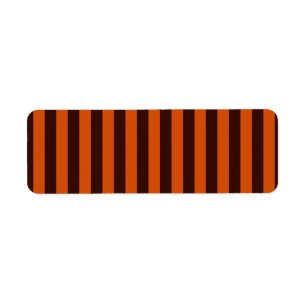 Burnt Orange Stripes Retro Style Customize This! Label