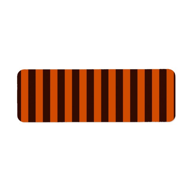 Burnt Orange Stripes Retro Style Customize This! Label (Front)