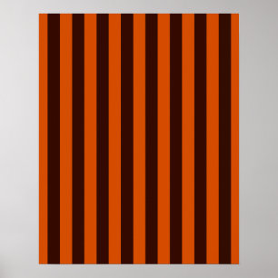 Burnt Orange Stripes Retro Style Customize This! Poster