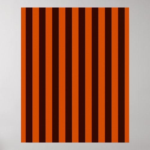 Burnt Orange Stripes Retro Style Customize This Poster