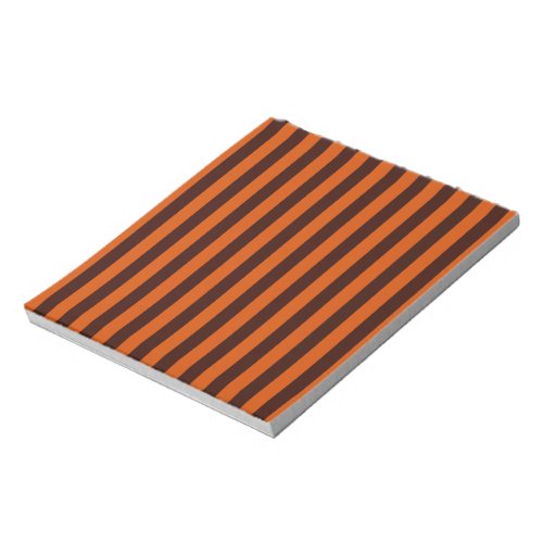 Burnt Orange Stripes Retro Style Decor Notepad