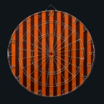Burnt Orange Stripes Vertical Dartboard With Darts<br><div class="desc">Bold tangerine orange graphic stripes decor in horizontal or in vertical fashion are a modern classic graphic design style that always make for a great custom gift for yourself or for someone special on your list, these are sure to make an impression on any festive occasions. Email us using the...</div>