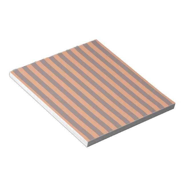 Burnt Orange Stripes Vertical Notepad (Angled)