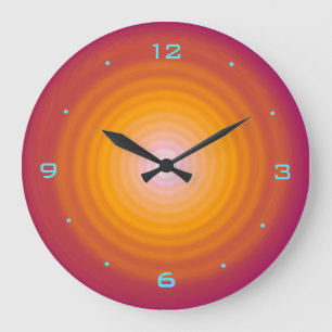 Burnt Orange Swirl Design> Kitchen Wall Clocks