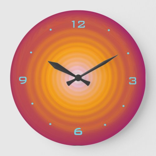 Burnt Orange Swirl Design Kitchen Wall Clocks