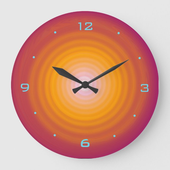 Burnt Orange Swirl Design> Kitchen Wall Clocks (Front)