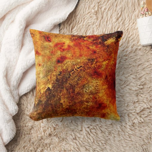 Burnt Orange Tan Abstract Throw Pillow Zazzle