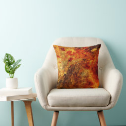 Burnt Orange Tan Abstract Throw Pillow Zazzle