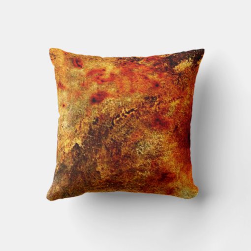Burnt Orange Tan Abstract Throw Pillow Zazzle