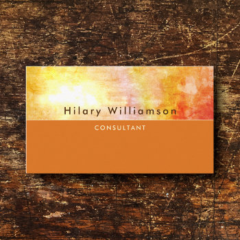 Burnt Orange Tan Classy Professional Consultant Business Card by TabbyGun at Zazzle