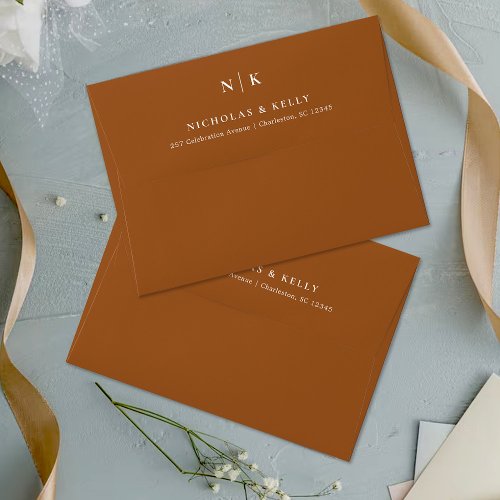 Burnt Orange Terracotta A7 Invitation Envelope