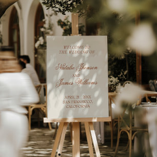 Burnt Orange Terracotta Boho Wedding Welcome Sign