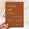 Burnt Orange Terracotta Rust Wedding Invitations