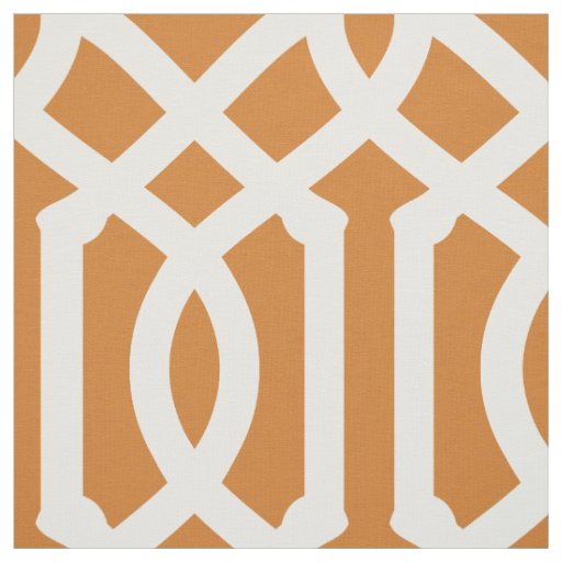 Burnt Orange Trellis Large Scale Fabric