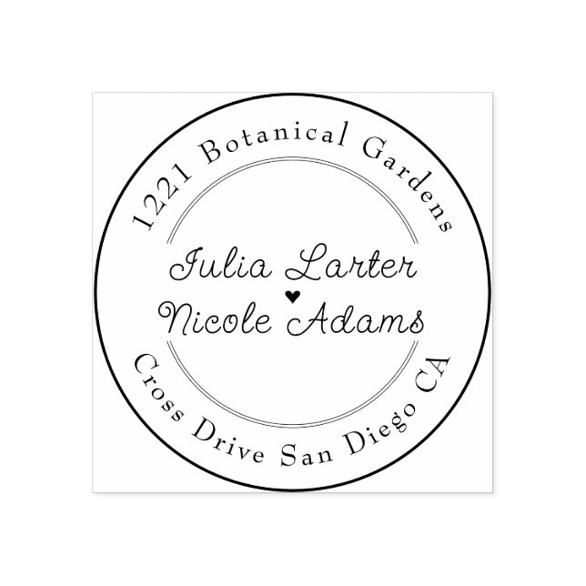 Burnt Orange Tropical Hibiscus Florals Wedding Rubber Stamp (Imprint)