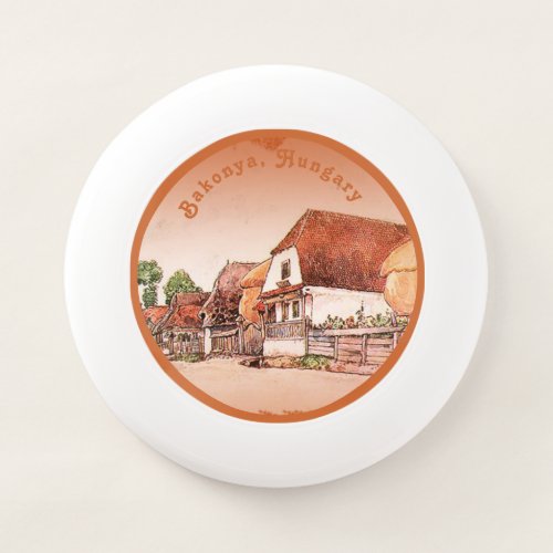 Burnt Orange Vintage Village of Hungary Wham_O Frisbee