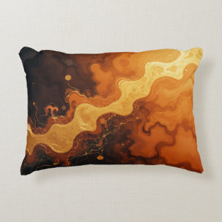 burnt orange watercolor background accent pillow
