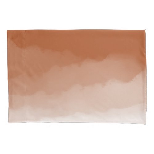  Burnt Orange Watercolor Ombre Pillow Case