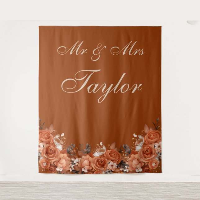 Burnt Orange Wedding Backdrop (Front)