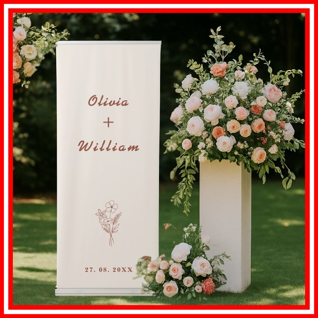 Burnt Orange Wedding | Welcome Retractable Banner (Creator Uploaded)