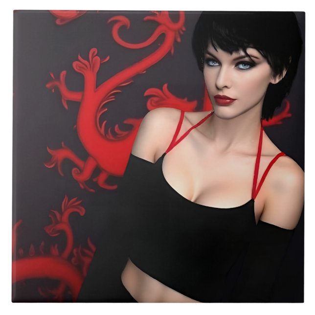 Burnt Out Souls ceramic tile (Front)