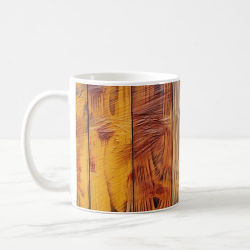 Burnt Pine Wood Coffee Mug