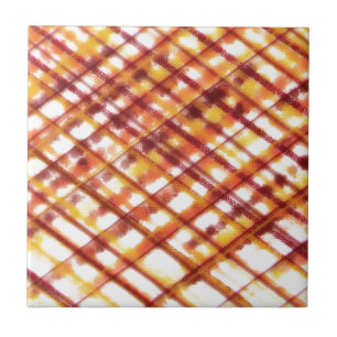 Burnt Plaid Ceramic Tile