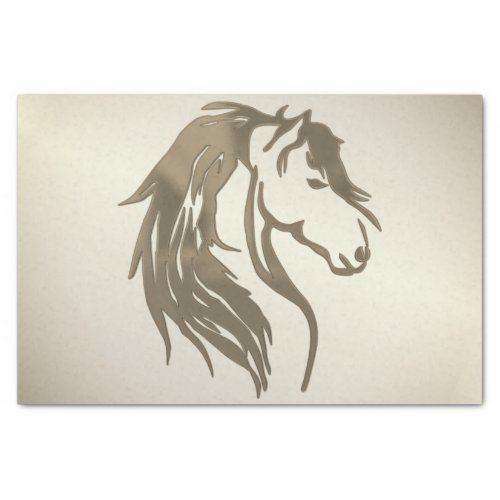 Burnt Platinum Horse Head Tissue Paper