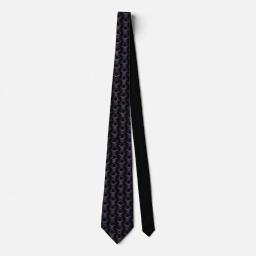 Burnt Purple and Black Finial Pattern Neck Tie