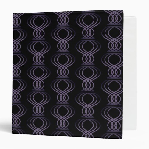 Burnt Purple Finial Pattern 3 Ring Binder