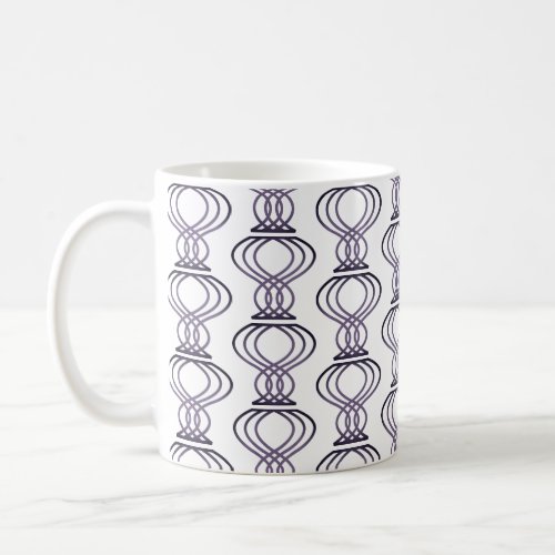 Burnt Purple Finial Pattern Coffee Mug