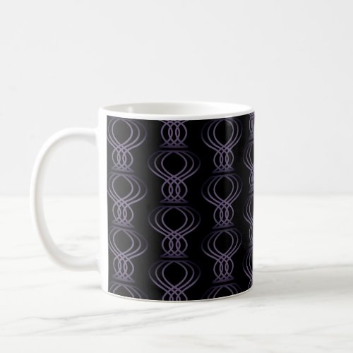 Burnt Purple Finial Pattern Coffee Mug