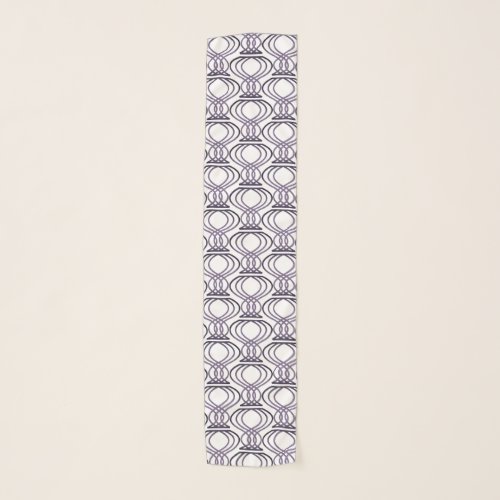 Burnt Purple Finial Pattern Scarf